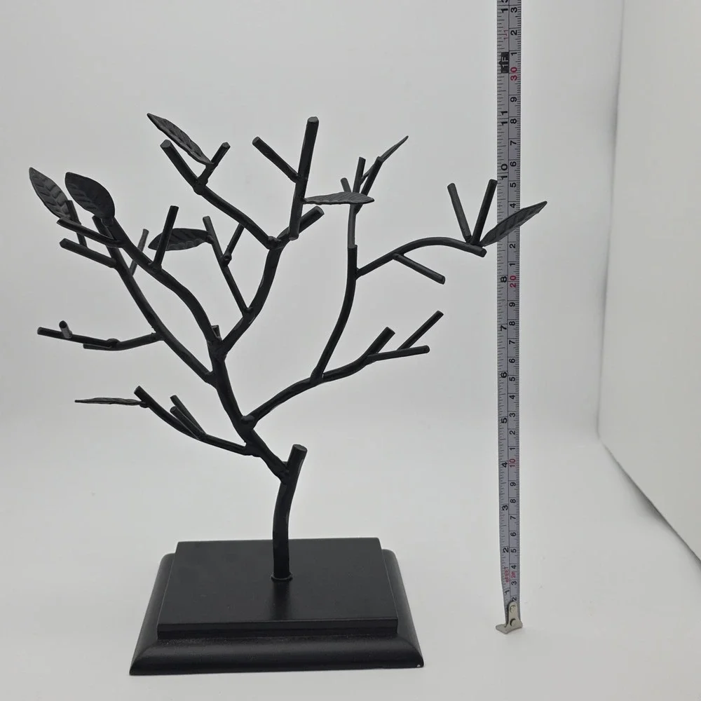 Jewelry Tree Stand Metal Black Branch Organizer Gothic Elegant Minimalist Boho